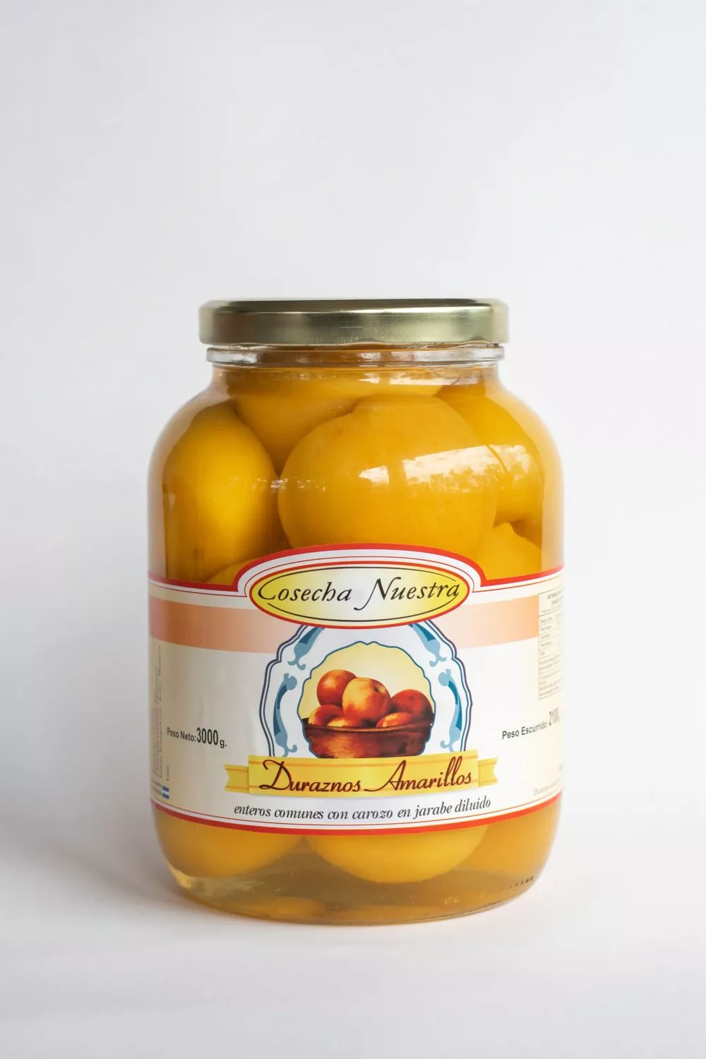 Duraznos en almibar en mitades 3kg pack x2