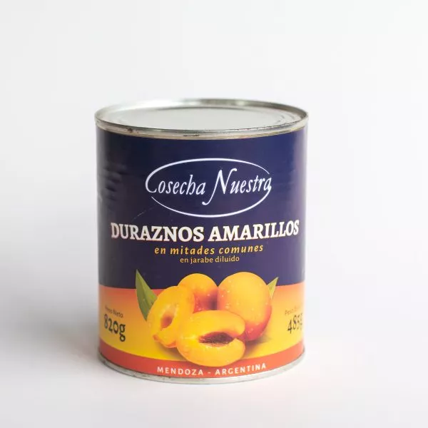 Duraznos en mitades en almibar 820gr pack x6