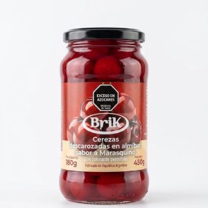 Cerezas descarozadas en almíbar sabor a Marasquino x450gr (pack x6)